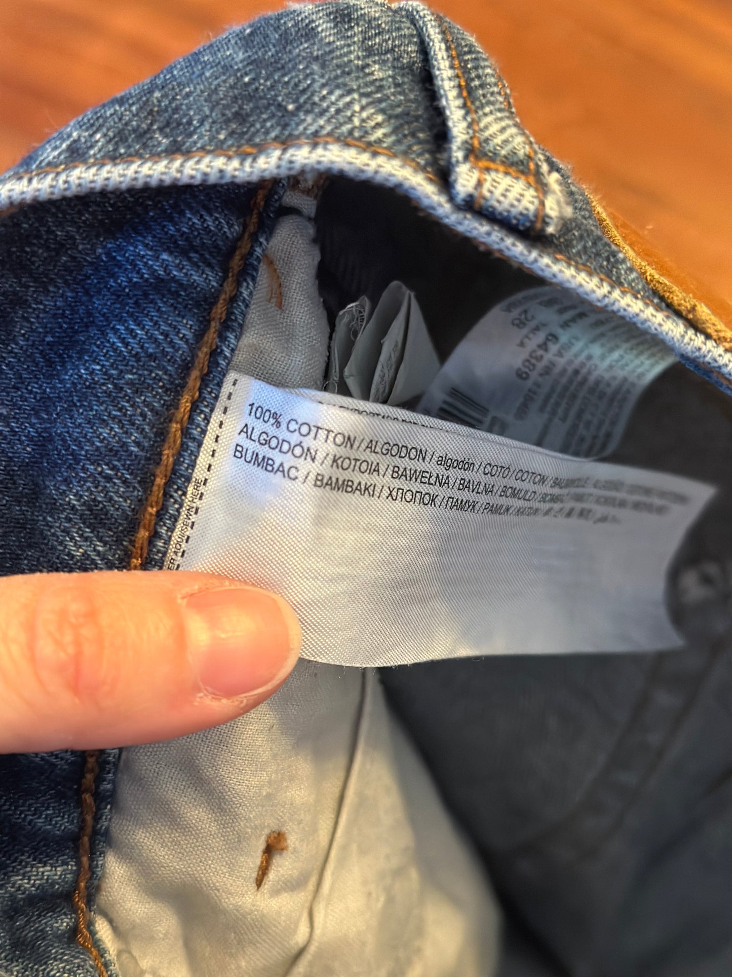 Jean droit modèle bob coton denim bleu T.36