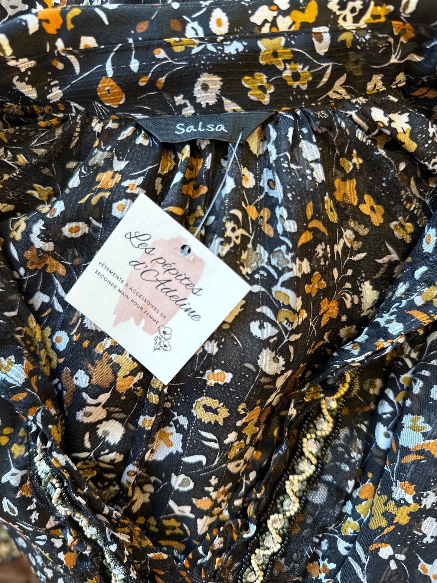 Robe évasée avec imprimé floral T.34