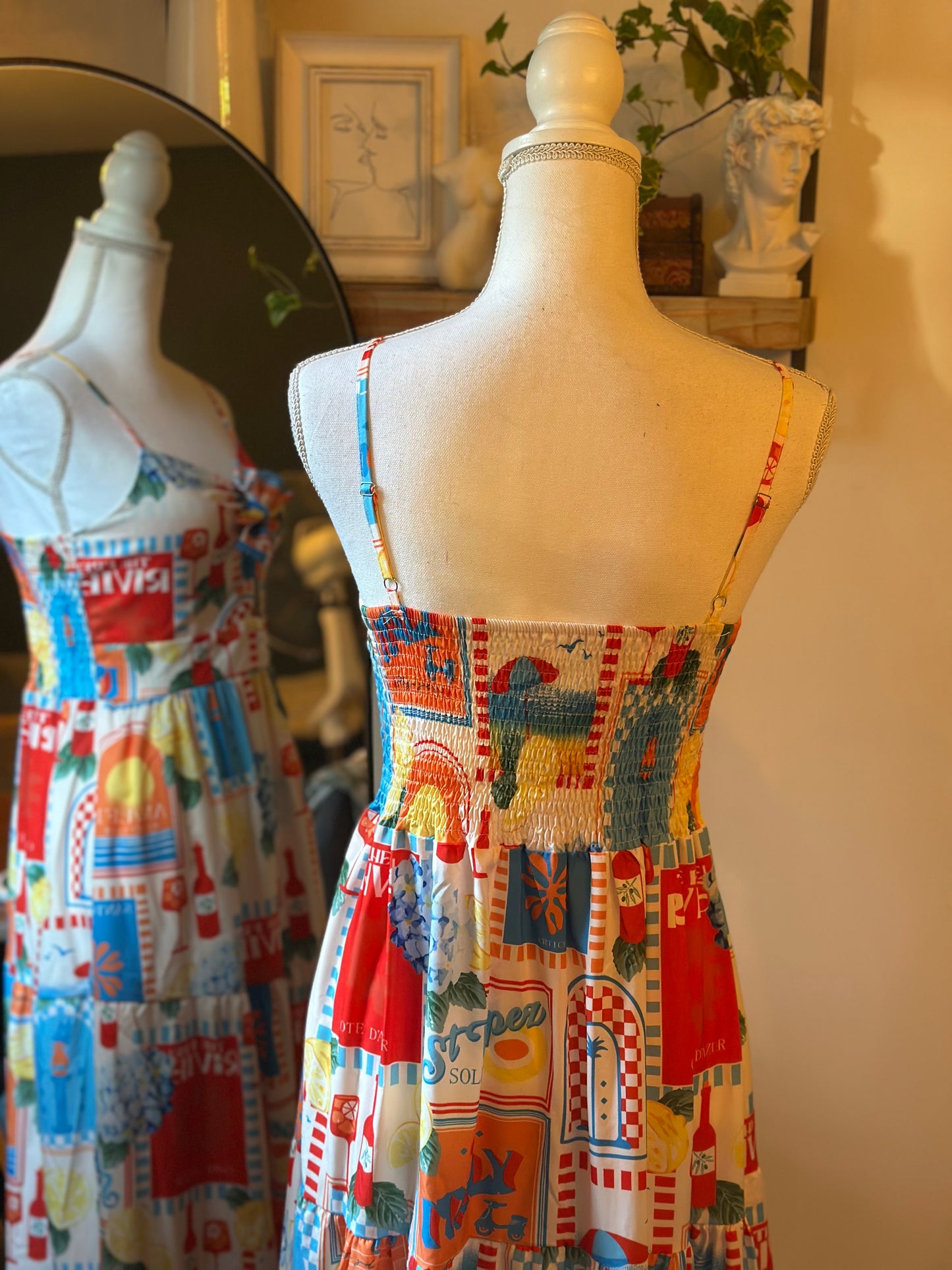 Robe longue imprimée Riviera – neuve, T.36