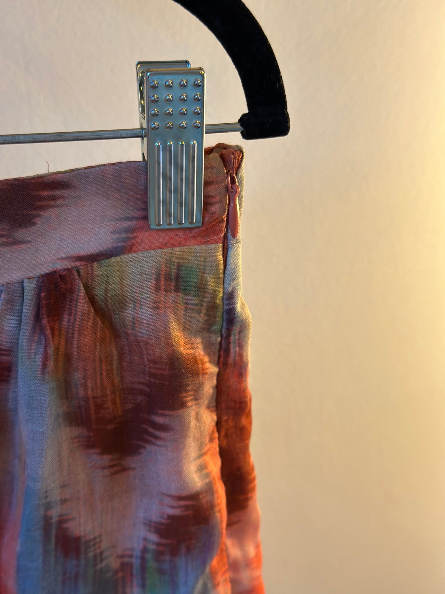 Jupe midi colorée coton doublé – taille 38/40