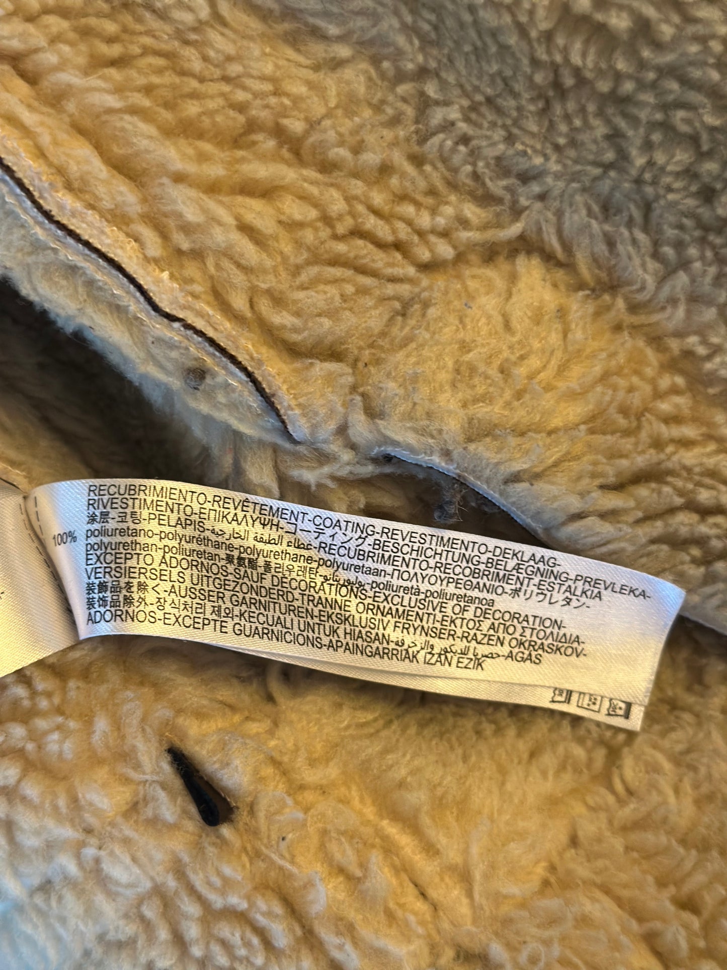 Blouson aviateur marron doublé effet mouton T.38