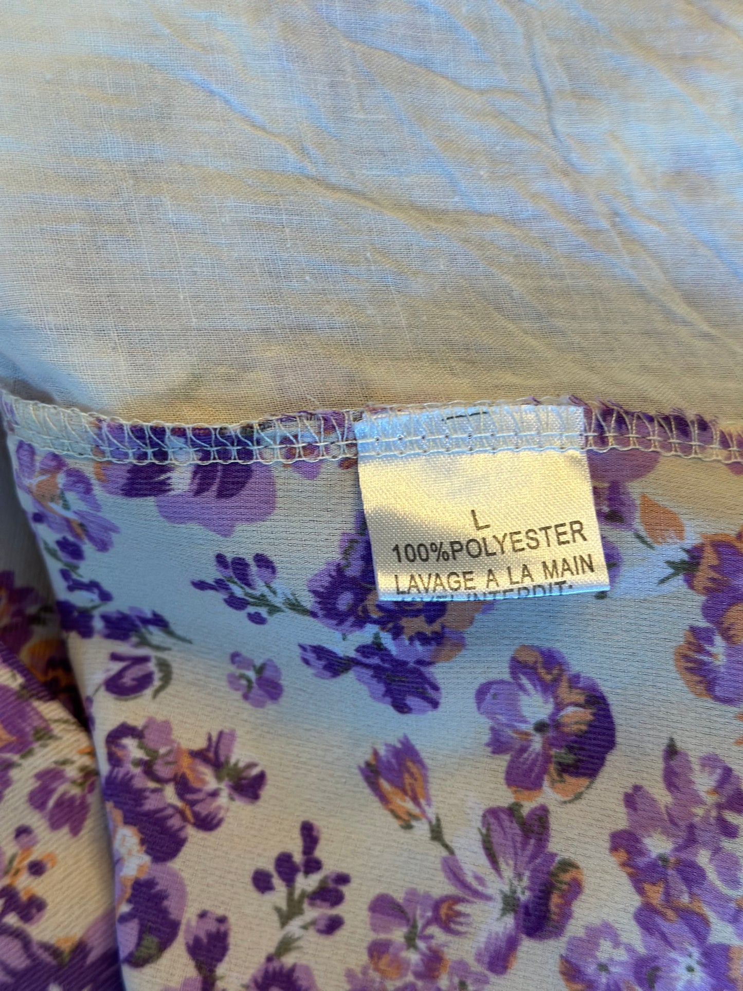 Blouse fleurie violette T.40