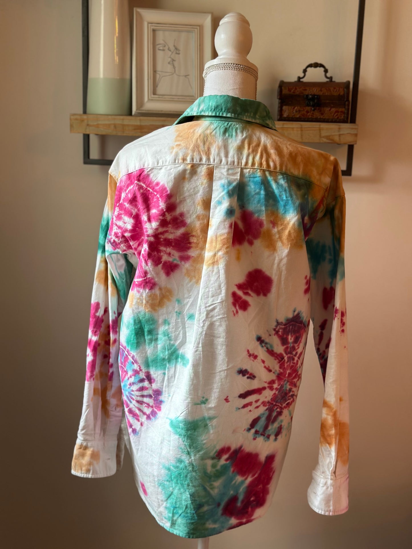 Chemise unisexe tie and dye multicolore T.40/42