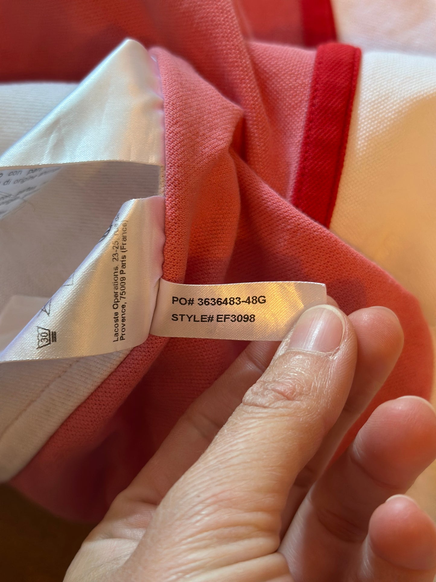 Robe polo blanche/rose/rouge T.36
