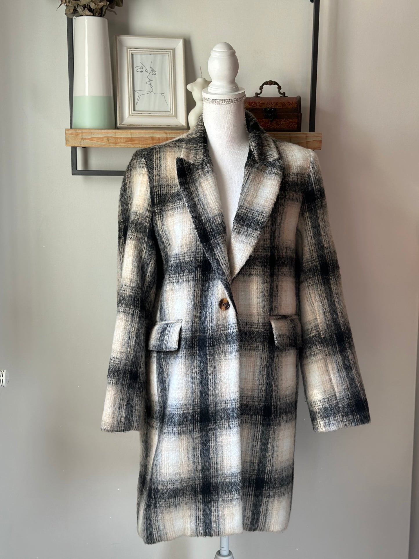 Manteau en laine beige modèle Lamar T.38