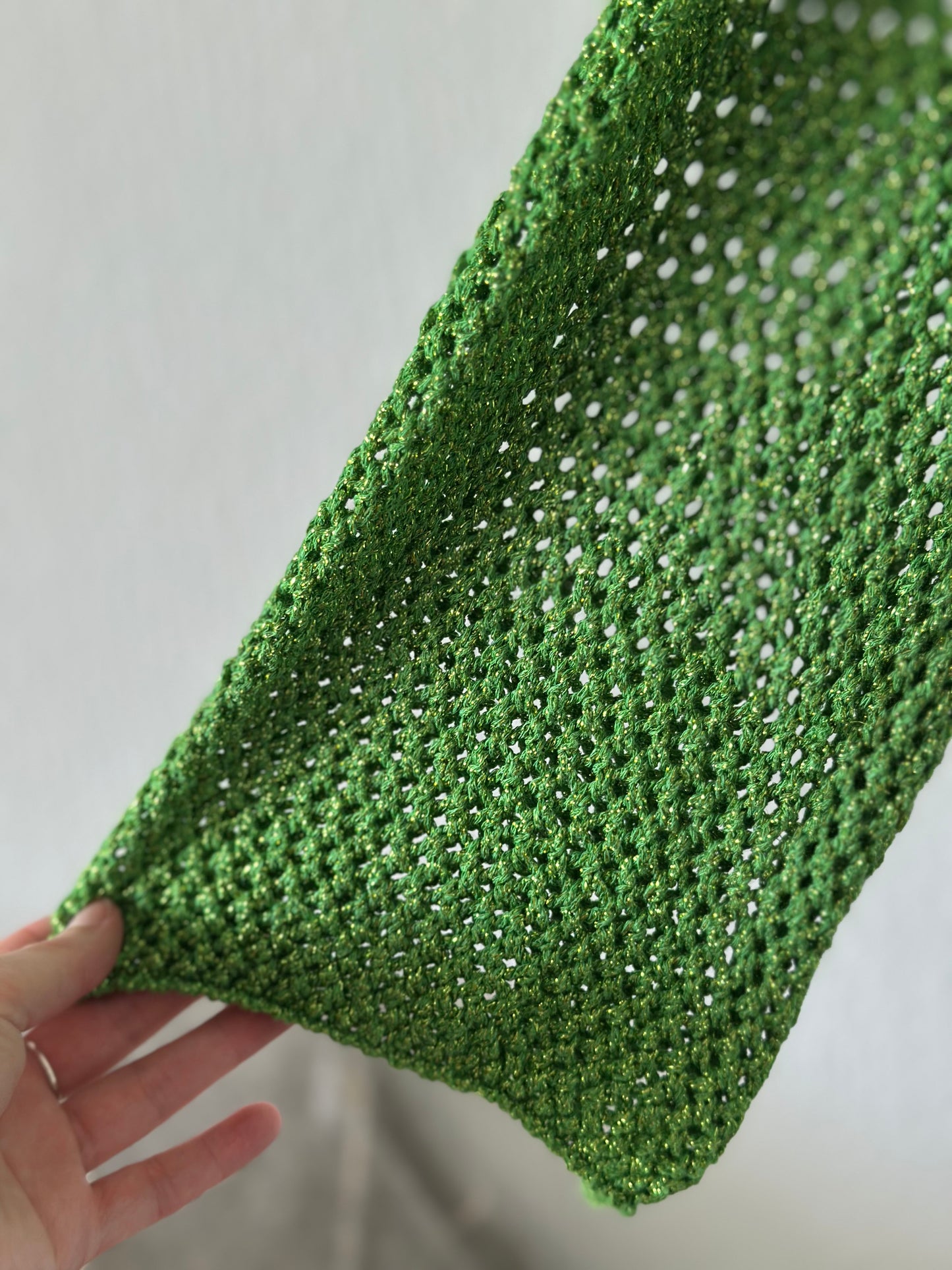 Robe d’été en maille scintillante verte T.36
