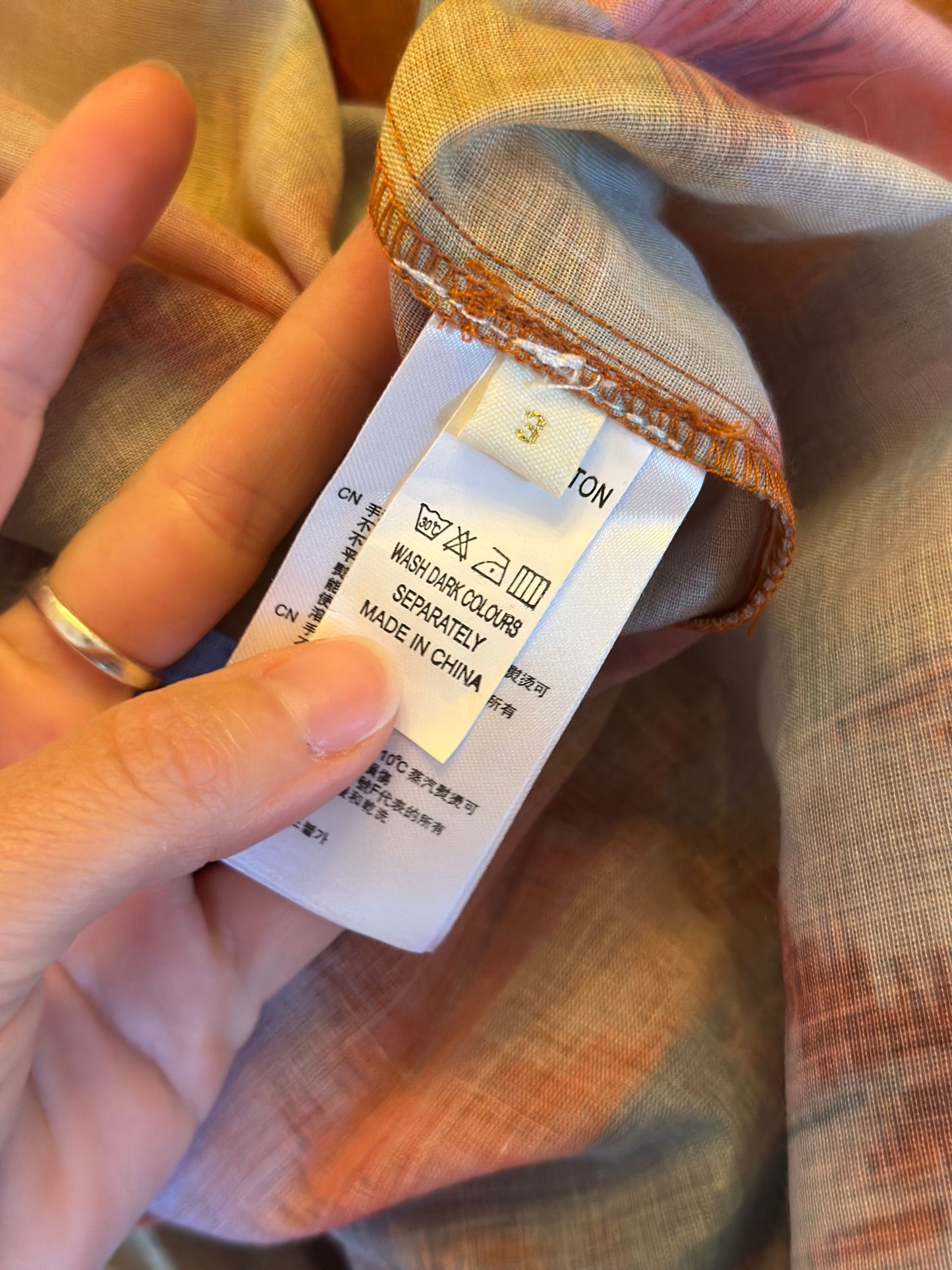 Jupe midi colorée coton doublé – taille 38/40