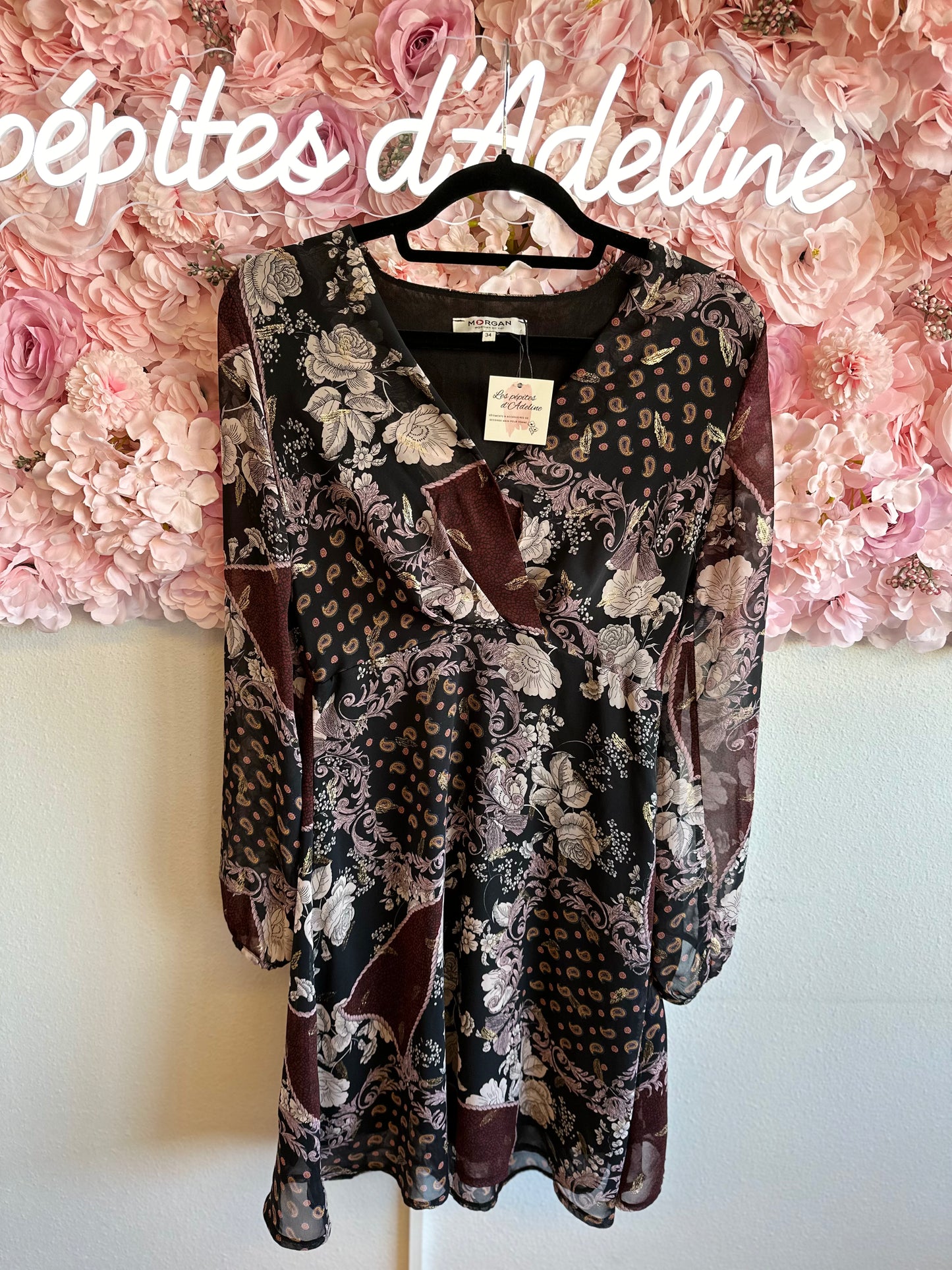 Robe à motifs floraux et paisley T.34