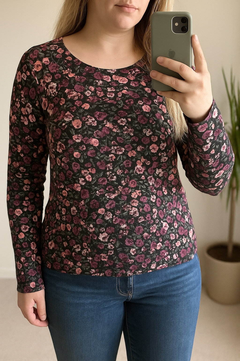 Pull imprimé fleuri T.42