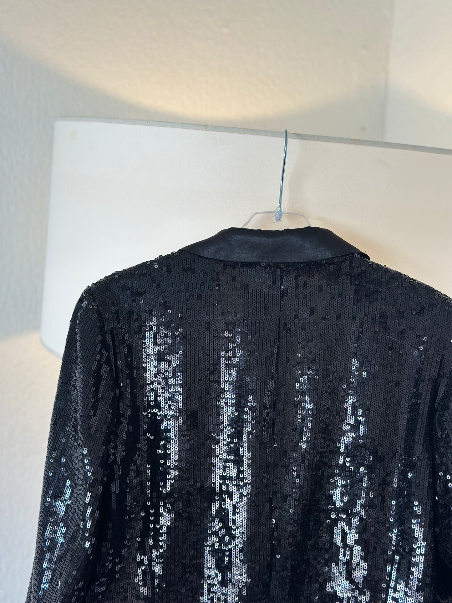 Veste blazer noire élégante à sequins T.40
