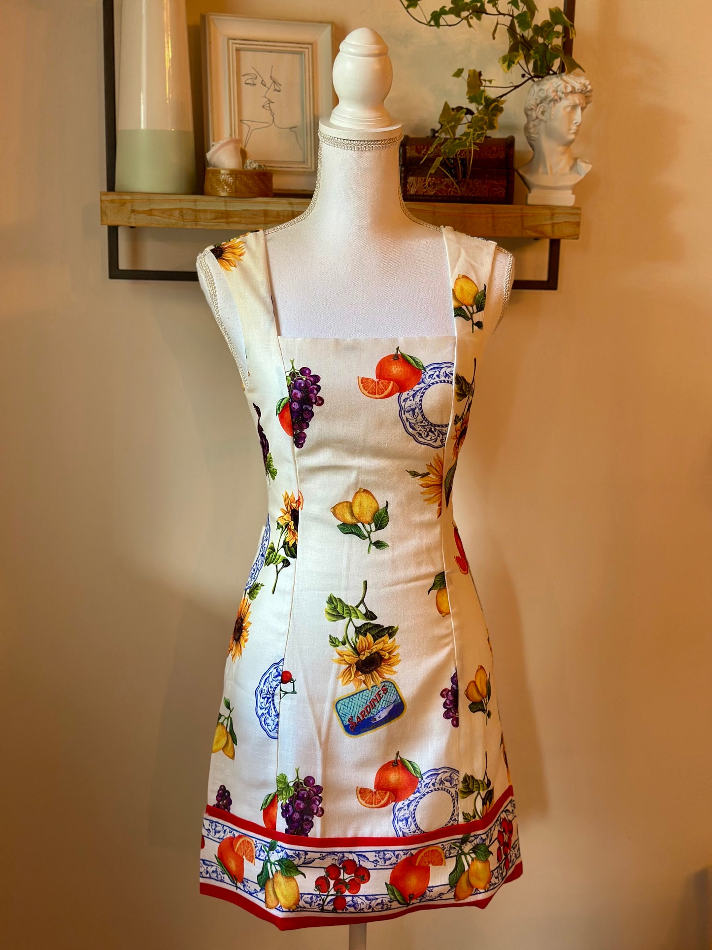 Robe d’été courte à imprimé agrumes – Dos ouvert T.34