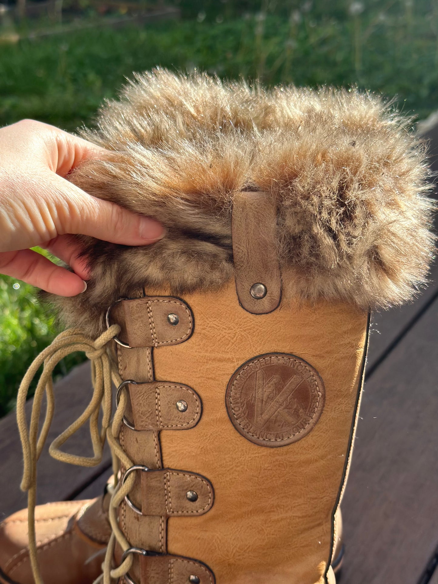 Bottes de neige fourrées, modèle Beverly, couleur brun, T.36