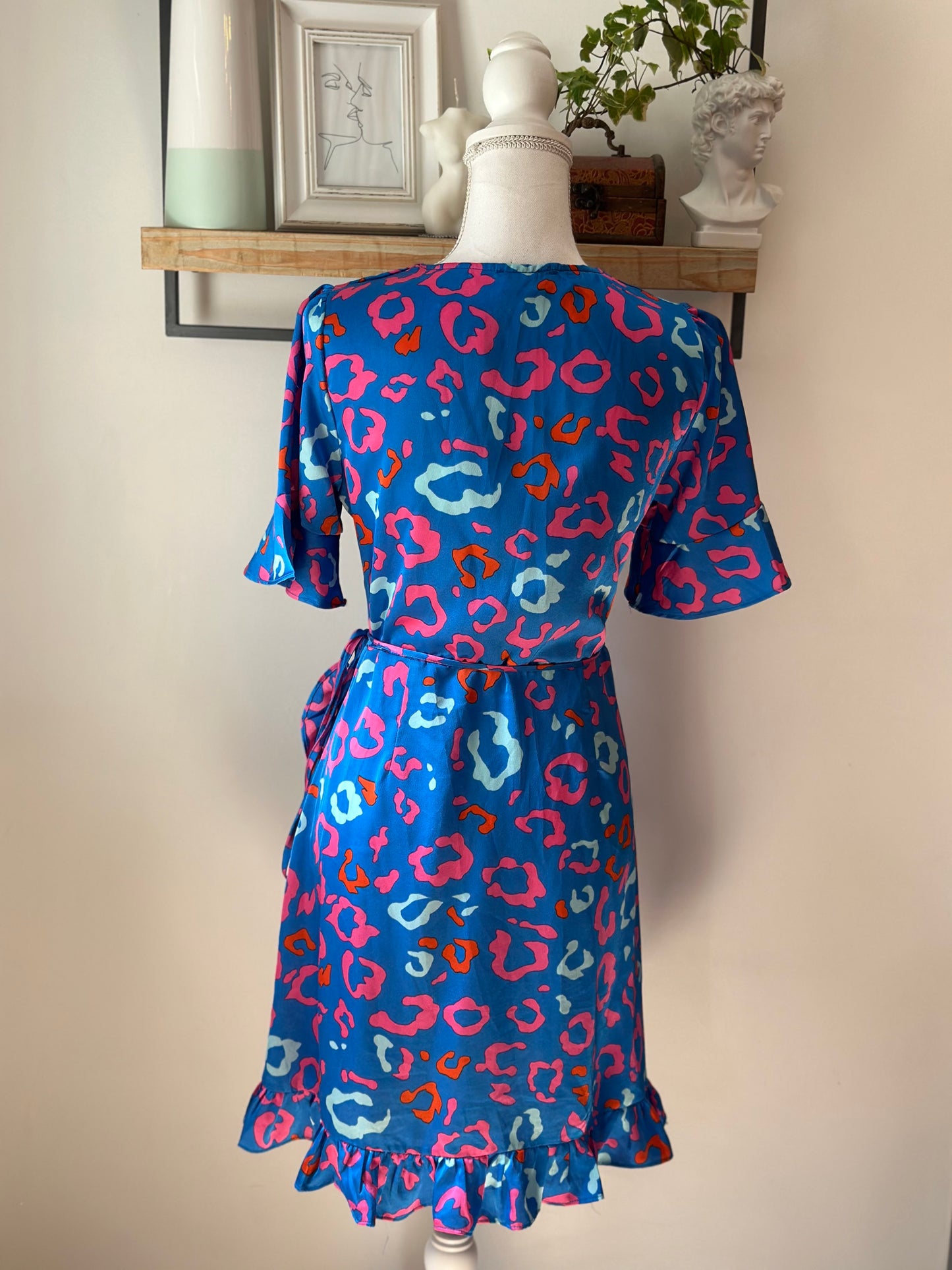 Robe portefeuille imprimé léopard coloré T.40