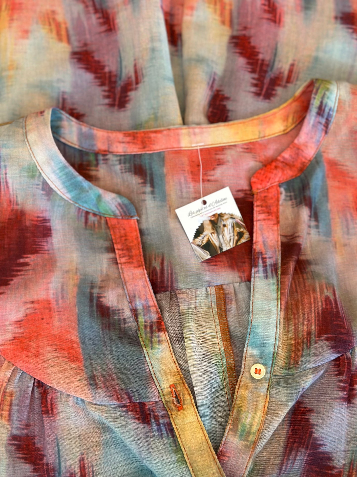 Blouse ample imprimé coloré T.40