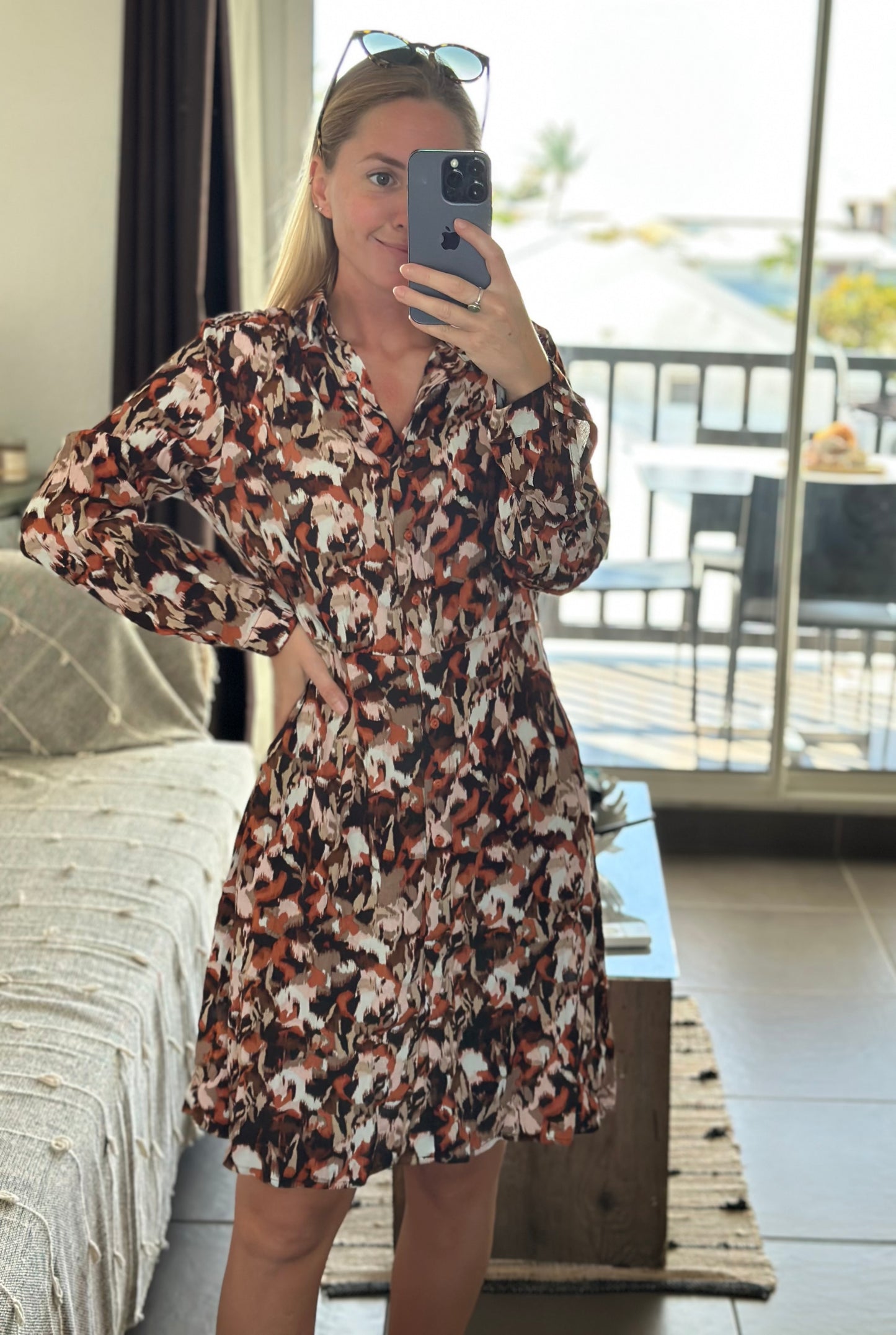 Robe midi tachetée neuve T.36/38