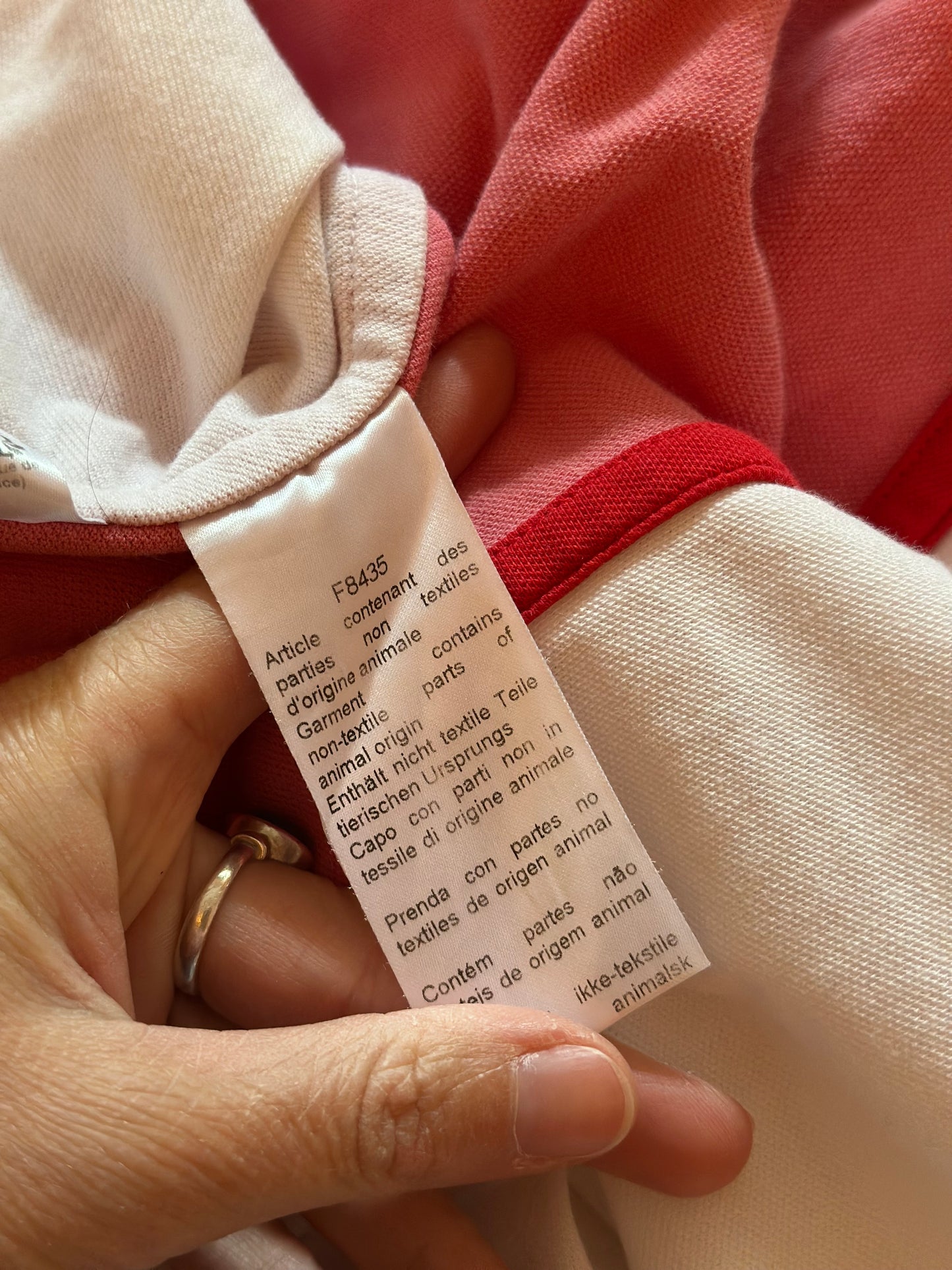 Robe polo blanche/rose/rouge T.36