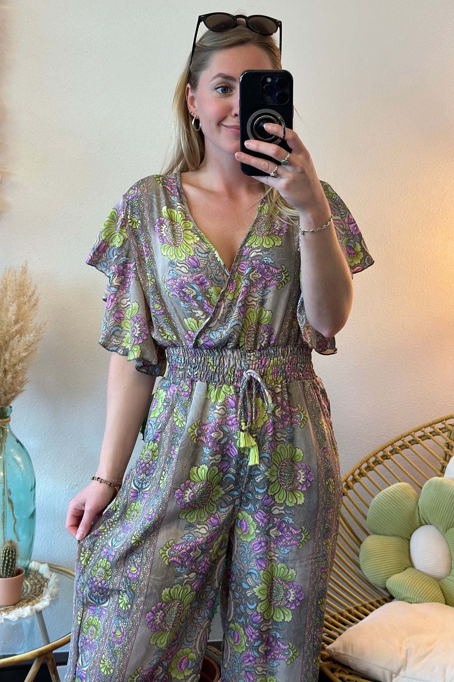 Combinaison à motifs fleuris T.36/38