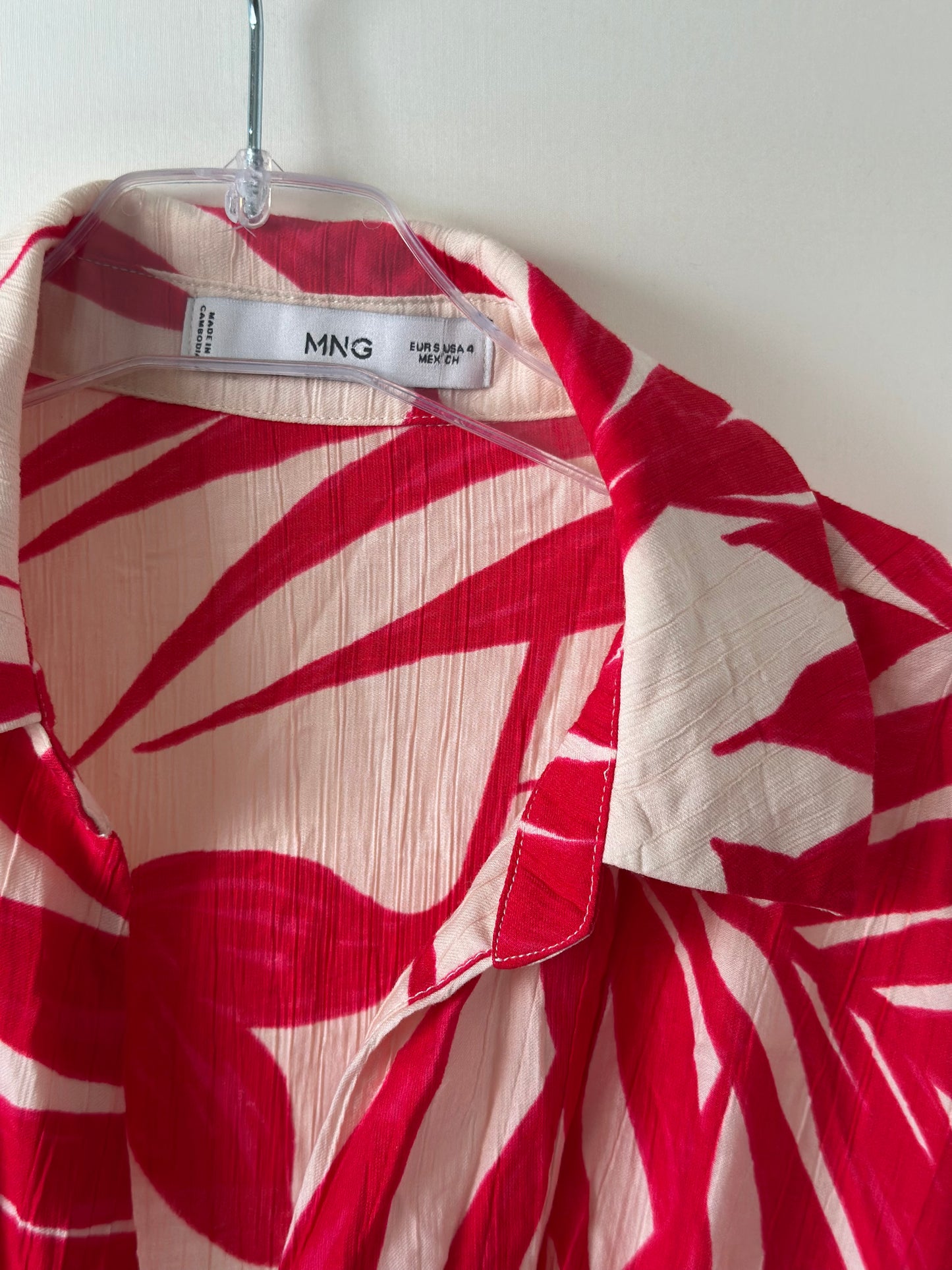 Robe midi fleurie rose T.36