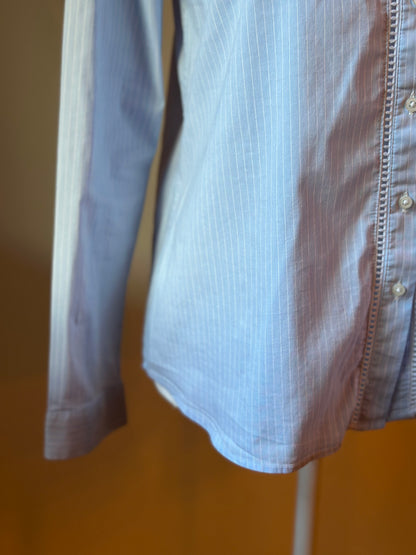 Chemise rayée bleu clair T.40