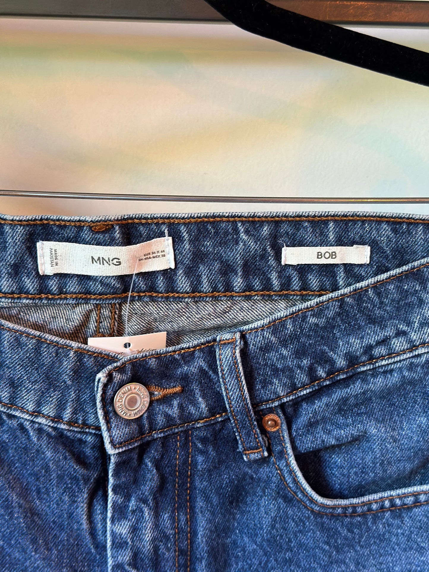 Jean droit modèle bob coton denim bleu T.36