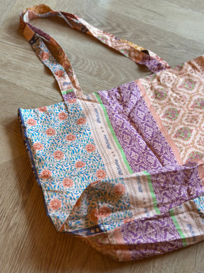 Sac tote bag imprimé fleuri patchwork neuf