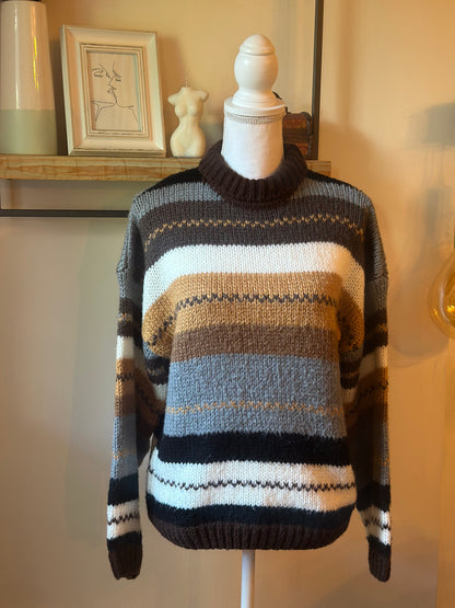 Pull rayé en laine T.38/40