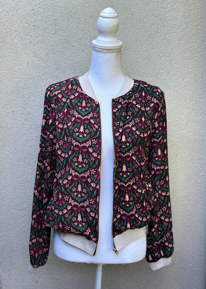 Veste bomber fluide imprimé fleuri T.36
