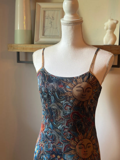 Robe d’été imprimé soleil coloré T.36