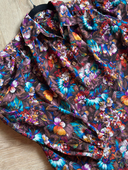 Chemise vintage fleurie fluide – T.U (36 à 44)