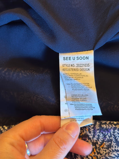 Robe longue imprimé feuillage T.38