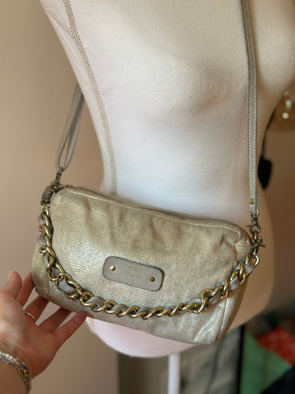 Sac en beige doré clair modèle “Mama” avec double bandoulière
