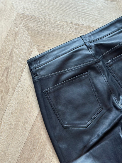 Pantalon droit similicuir noir T.36