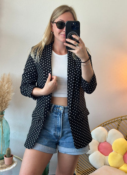 Blazer noir à pois blancs, T.34