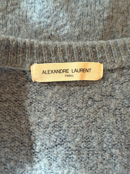 Pull bleu en laine et mohair Alexandre Laurent Paris taille U