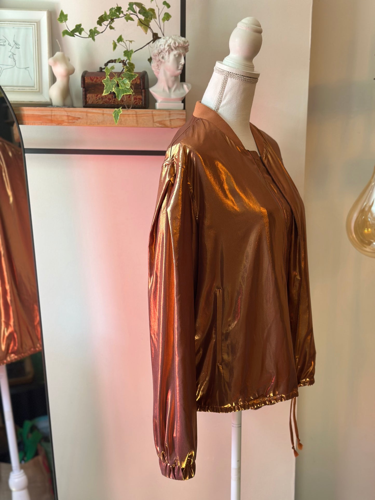 Veste bomber cuivre doré T.38