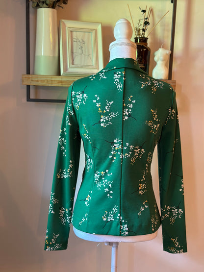 Blazer imprimé fleuri vert T.34 neuf