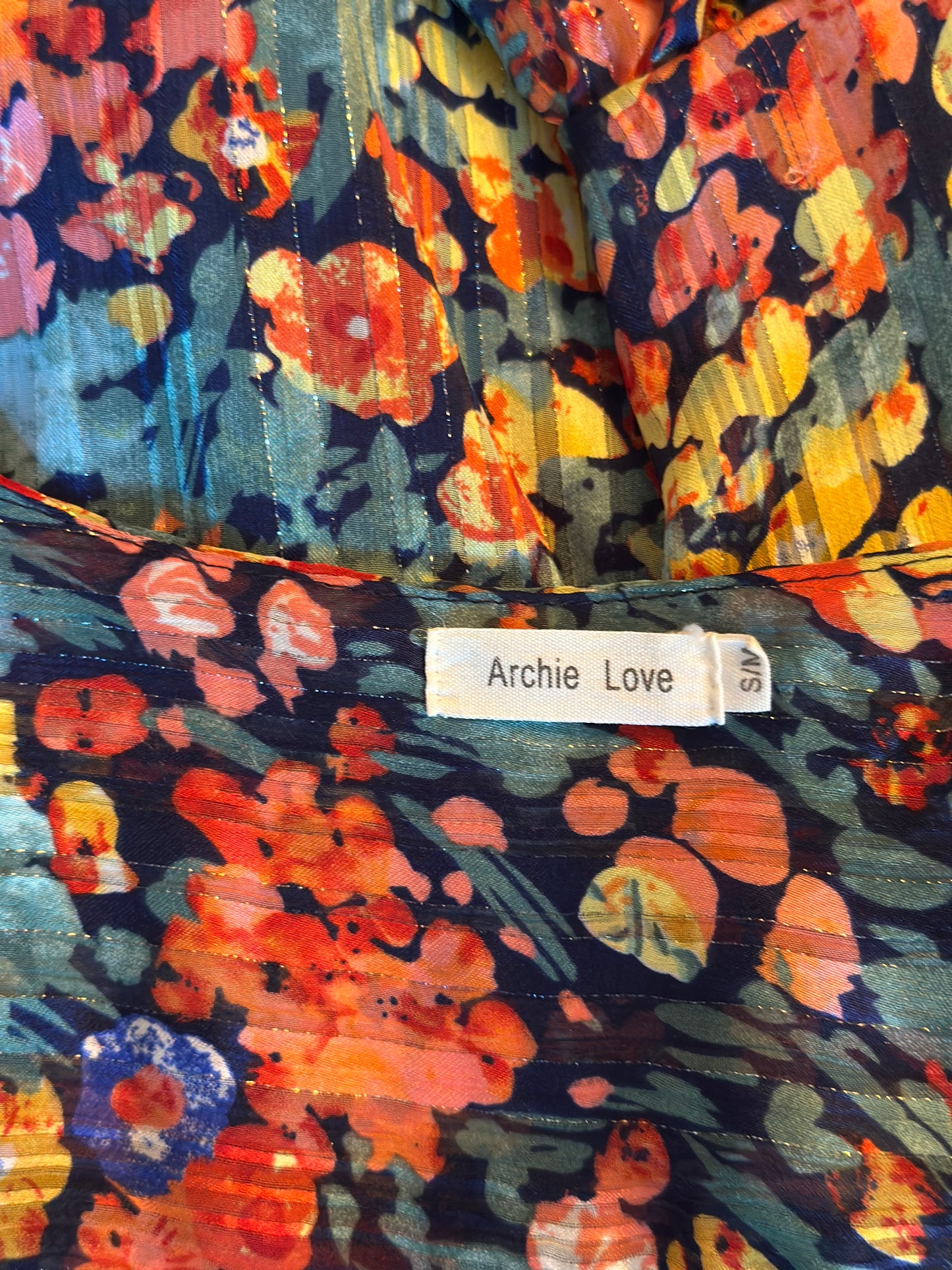 Robe fleurie multicolore T.36/38