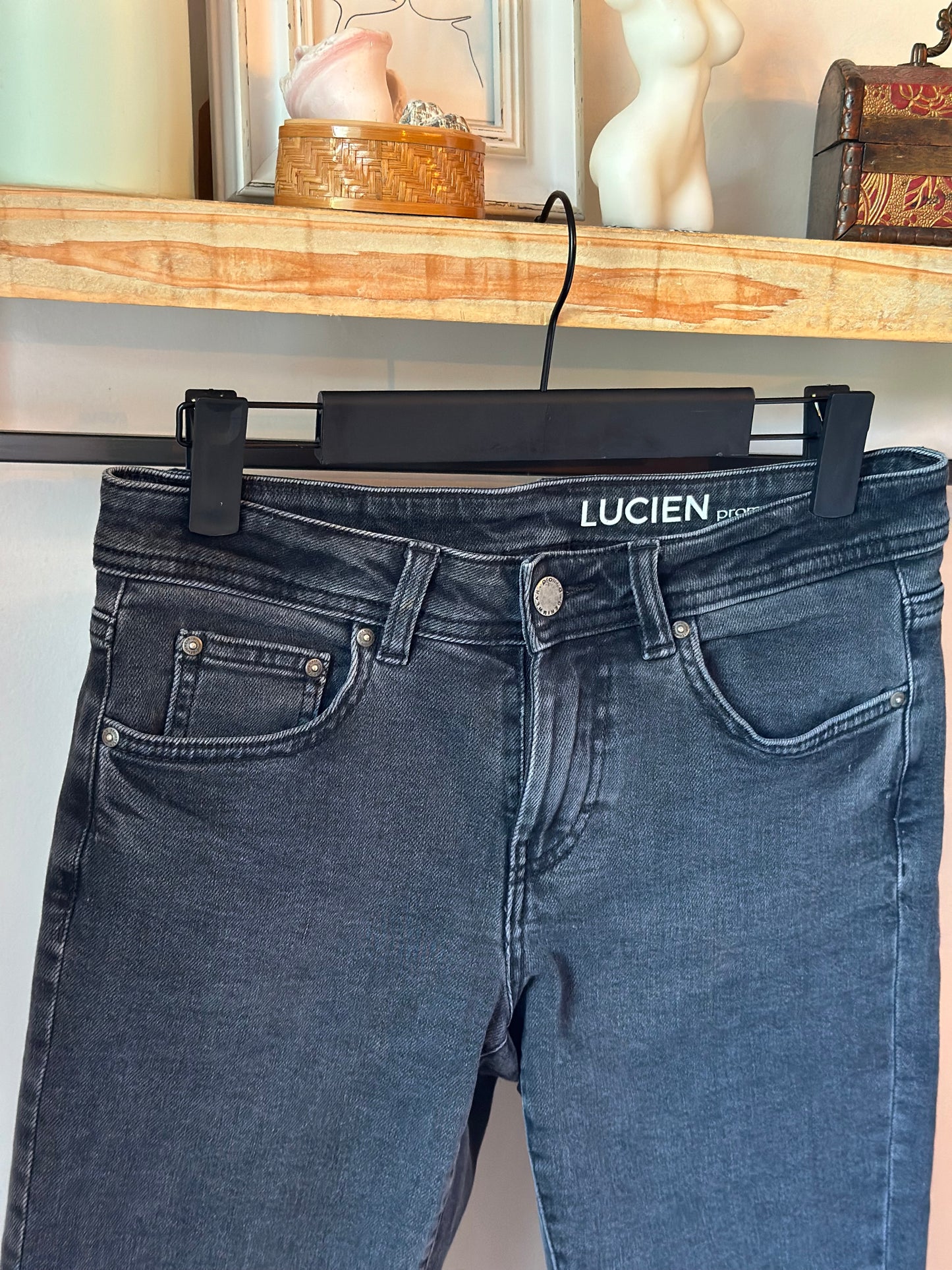 Jean gris “Lucien” coupe girlfriend T.34