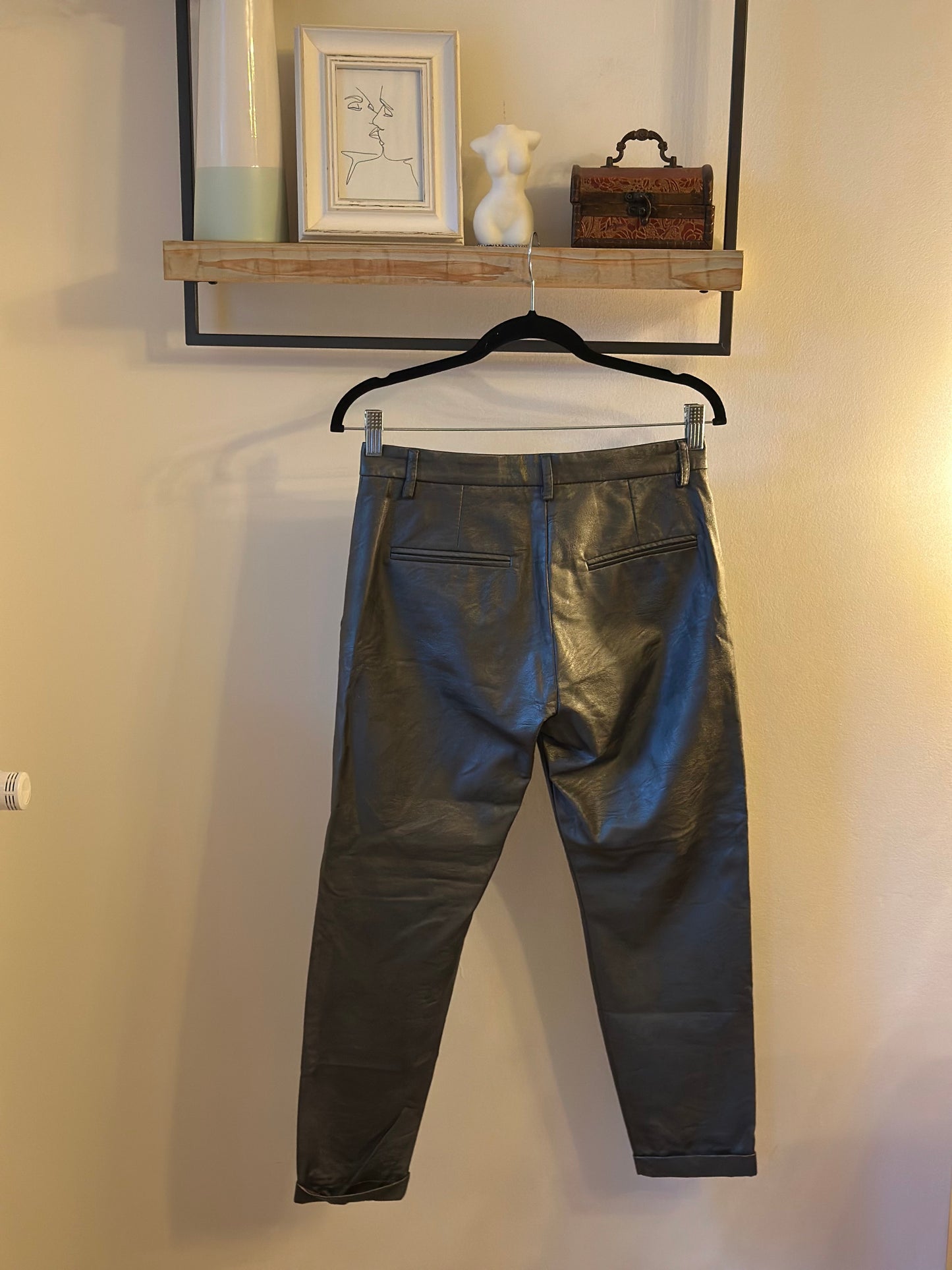 Pantalon effet cuir argenté Imperial – Taille XS