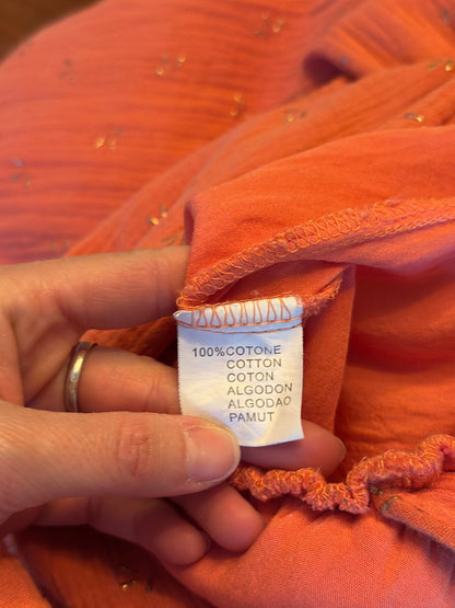 Robe gaze de coton corail T.36/38