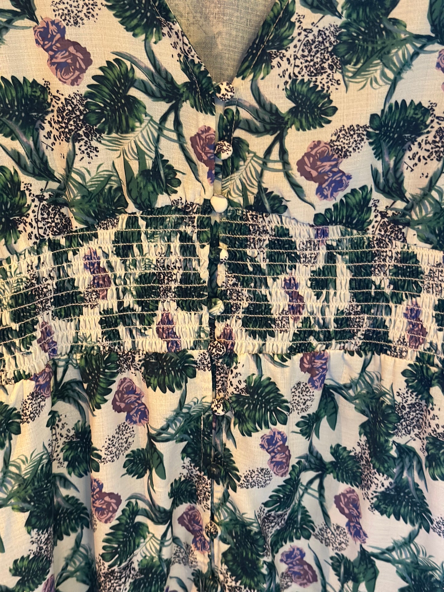 Robe mi-longue imprimée florale T.36
