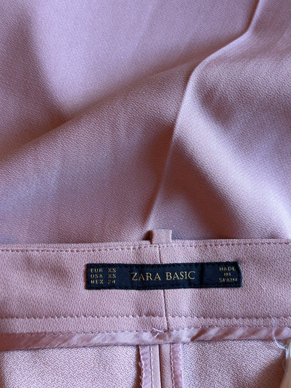Pantalon large rose poudré T.34