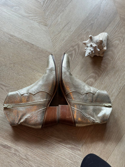 Bottines cuir doré – fabriquées au Portugal T.37