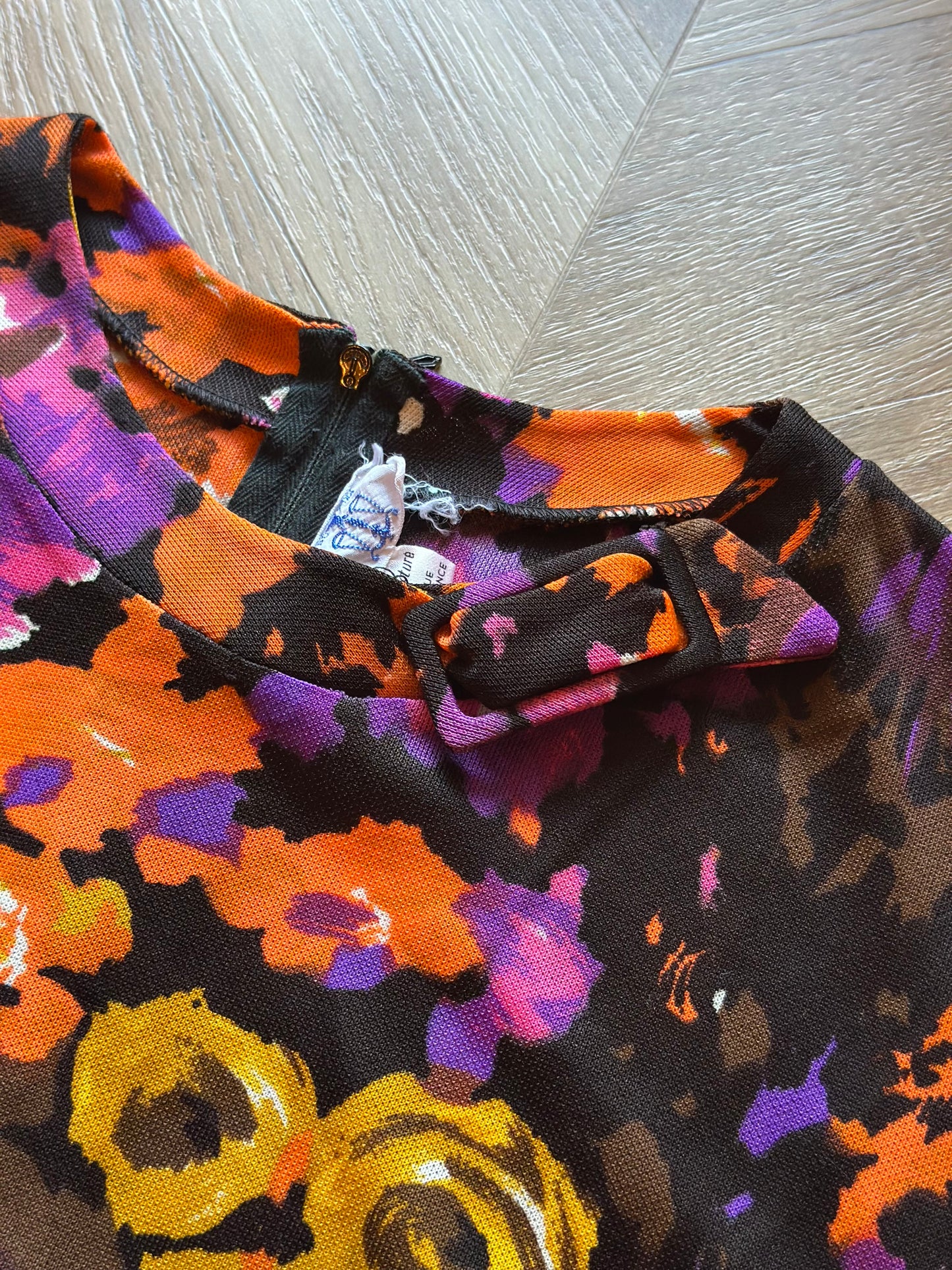 Robe vintage fleurie fabrication française T.36