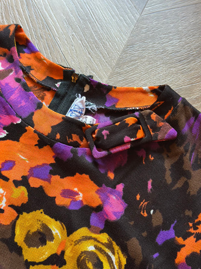 Robe vintage fleurie fabrication française T.36