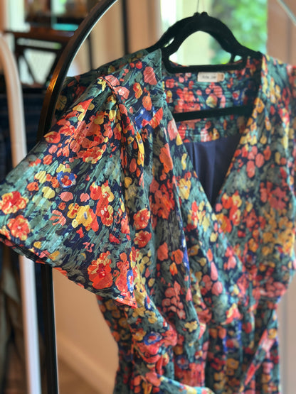 Robe fleurie multicolore T.36/38