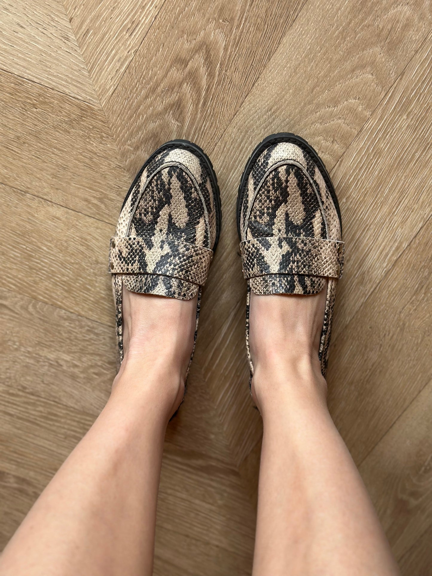 Mocassins imprimé python P.36