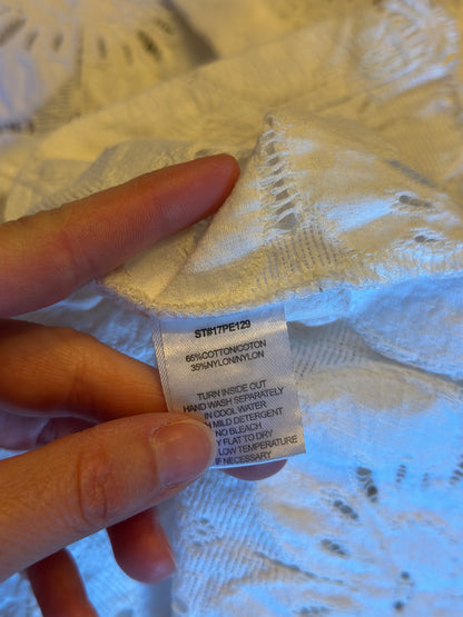 Chemise blanche broderie anglaise T.38