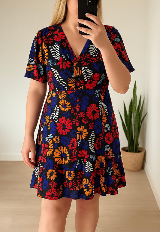 Robe imprimé fleuri T.38