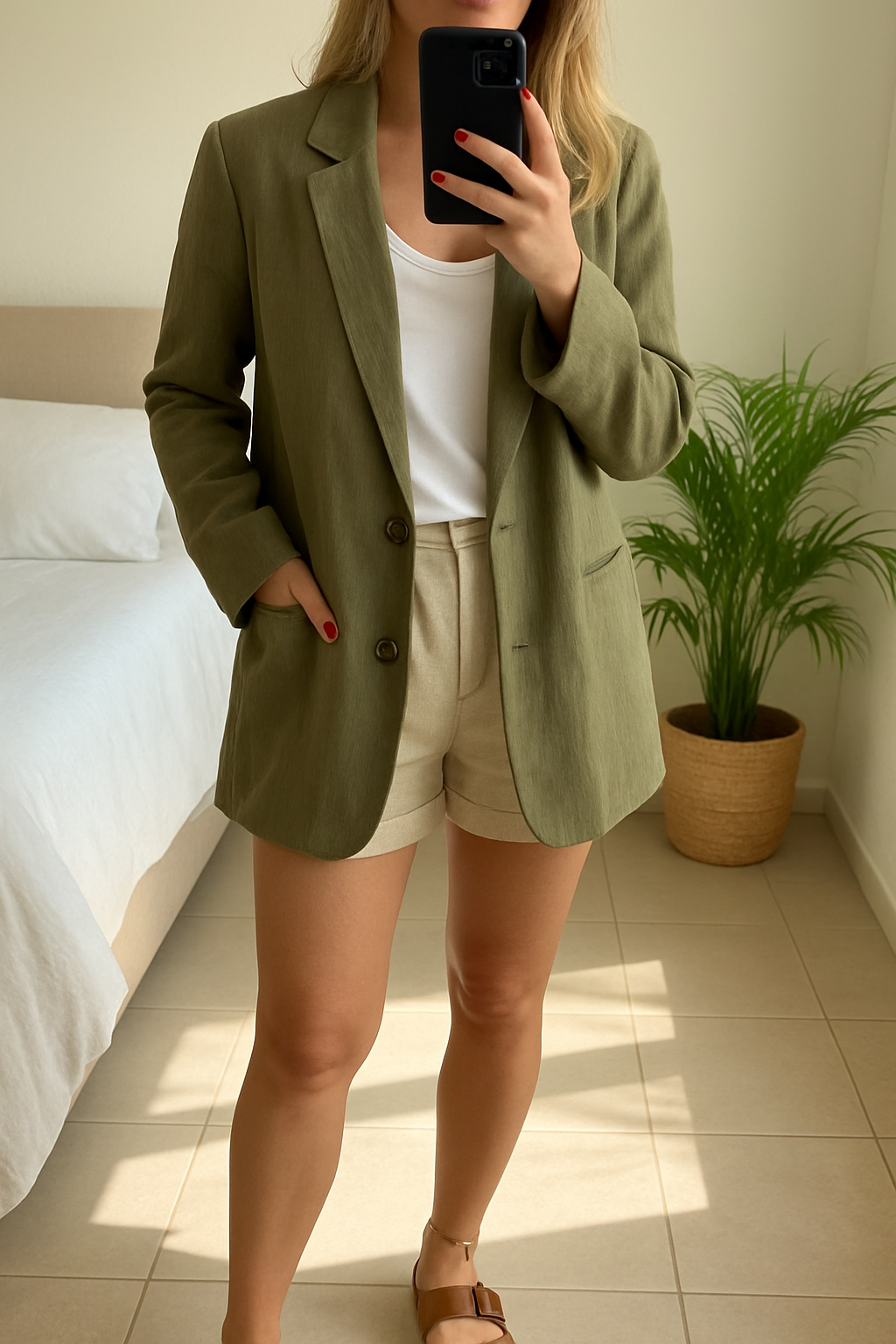 Blazer vert kaki H&M – Taille 40